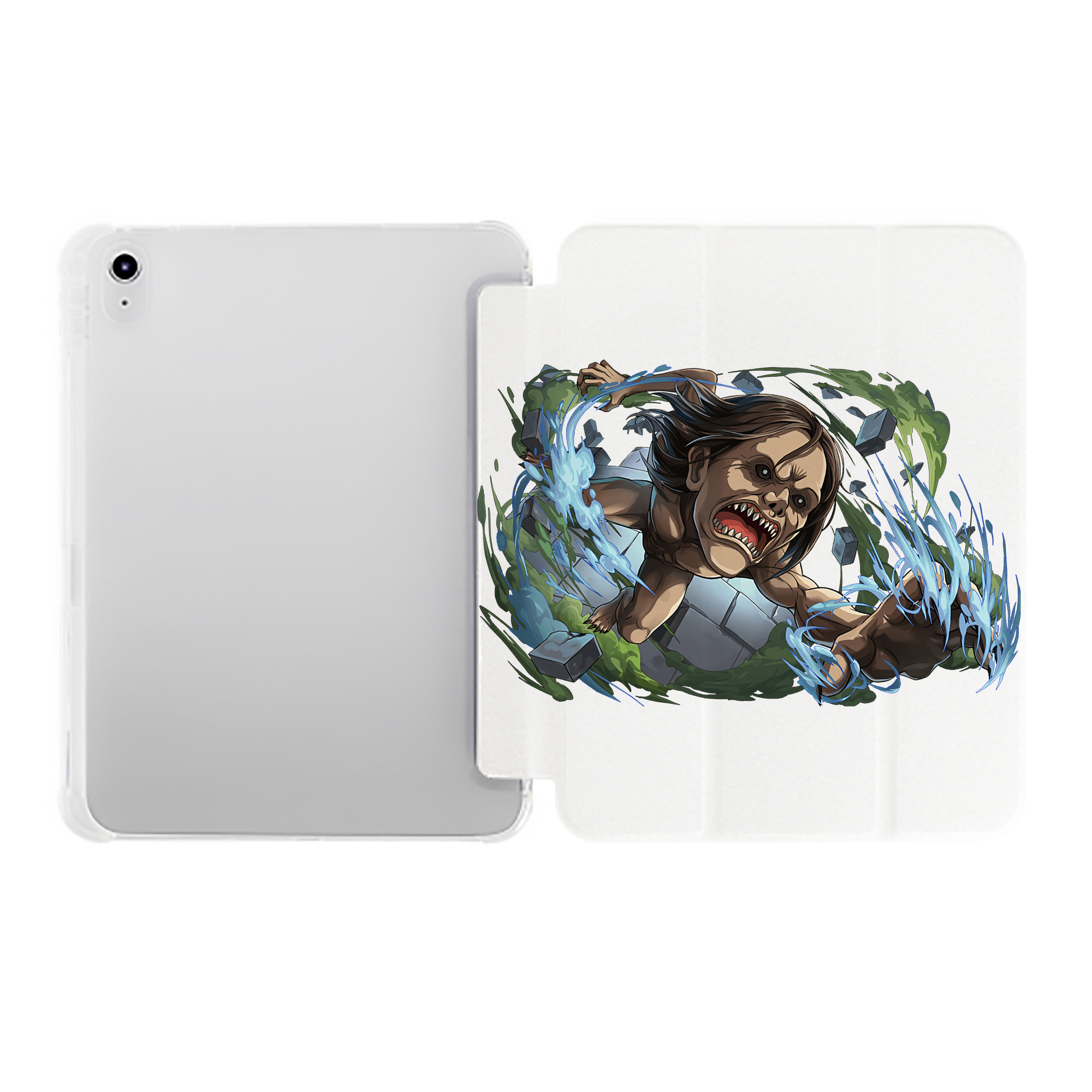 （画像用） 進撃の巨人 Attack on Titan IPad ケース ペン収納付き 三つ折りスタンド PUレザー×シリコン 対応機種9.5/10.5/10.9インチ